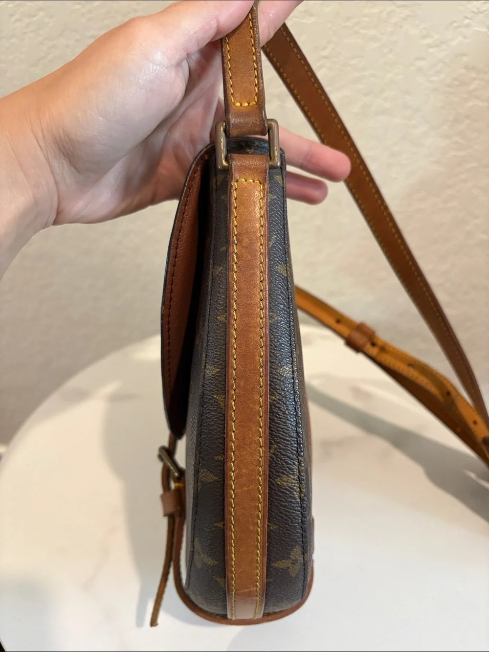 Louis Vuitton Monogram Canvas Crossbody Bag in Brown and Tan - Picture 10 of 16